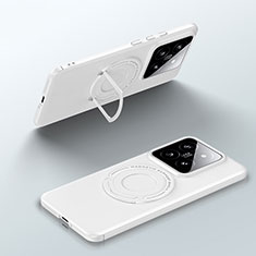 Coque Plastique Rigide Etui Housse Mat avec Mag-Safe Magnetic Magnetique pour Xiaomi Mi 14 Pro 5G Blanc