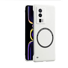 Coque Plastique Rigide Etui Housse Mat avec Mag-Safe Magnetic Magnetique pour Xiaomi Poco F5 Pro 5G Blanc