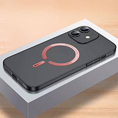 Coque Plastique Rigide Etui Housse Mat avec Mag-Safe Magnetic Magnetique QC1 pour Apple iPhone 12 Mini Noir
