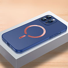 Coque Plastique Rigide Etui Housse Mat avec Mag-Safe Magnetic Magnetique QC1 pour Apple iPhone 12 Pro Bleu