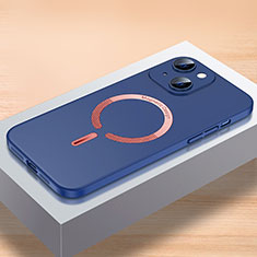 Coque Plastique Rigide Etui Housse Mat avec Mag-Safe Magnetic Magnetique QC1 pour Apple iPhone 14 Bleu