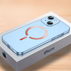 Coque Plastique Rigide Etui Housse Mat avec Mag-Safe Magnetic Magnetique QC1 pour Apple iPhone 14 Bleu Ciel