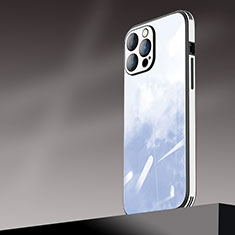 Coque Plastique Rigide Etui Housse Mat Degrade AT1 pour Apple iPhone 13 Pro Bleu
