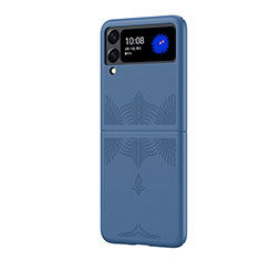 Coque Plastique Rigide Etui Housse Mat H03 pour Samsung Galaxy Z Flip3 5G Bleu
