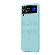 Coque Plastique Rigide Etui Housse Mat H03 pour Samsung Galaxy Z Flip3 5G Bleu Ciel