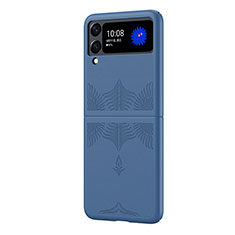 Coque Plastique Rigide Etui Housse Mat H03 pour Samsung Galaxy Z Flip4 5G Bleu