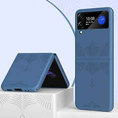 Coque Plastique Rigide Etui Housse Mat H04 pour Samsung Galaxy Z Flip4 5G Bleu