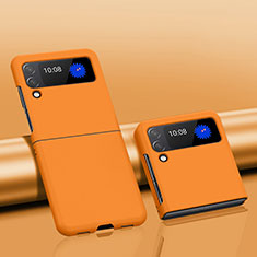 Coque Plastique Rigide Etui Housse Mat L01 pour Samsung Galaxy Z Flip3 5G Orange