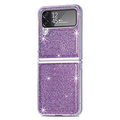 Coque Plastique Rigide Etui Housse Mat L02 pour Samsung Galaxy Z Flip4 5G Violet Clair