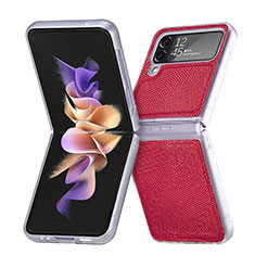 Coque Plastique Rigide Etui Housse Mat L04 pour Samsung Galaxy Z Flip4 5G Rouge