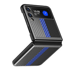 Coque Plastique Rigide Etui Housse Mat L05 pour Samsung Galaxy Z Flip3 5G Bleu
