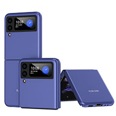 Coque Plastique Rigide Etui Housse Mat L08 pour Samsung Galaxy Z Flip3 5G Bleu