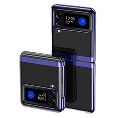 Coque Plastique Rigide Etui Housse Mat L08 pour Samsung Galaxy Z Flip4 5G Bleu