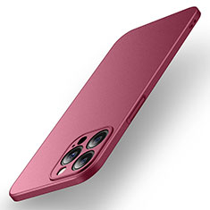 Coque Plastique Rigide Etui Housse Mat M01 pour Apple iPhone 14 Pro Max Rouge