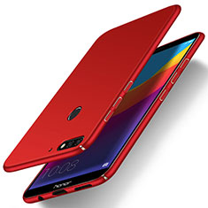 Coque Plastique Rigide Etui Housse Mat M01 pour Huawei Y6 (2018) Rouge