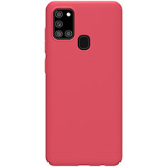 Coque Plastique Rigide Etui Housse Mat M01 pour Samsung Galaxy A21s Rouge