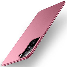 Coque Plastique Rigide Etui Housse Mat M01 pour Samsung Galaxy S21 5G Vin Rouge