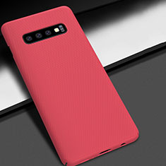 Coque Plastique Rigide Etui Housse Mat M02 pour Samsung Galaxy S10 Rouge