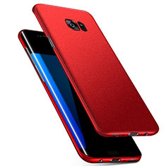 Coque Plastique Rigide Etui Housse Mat M02 pour Samsung Galaxy S7 Edge G935F Rouge