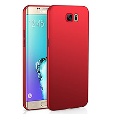 Coque Plastique Rigide Etui Housse Mat M03 pour Samsung Galaxy S6 Edge SM-G925 Rouge