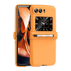 Coque Plastique Rigide Etui Housse Mat P01 pour Motorola Moto RAZR (2022) 5G Orange