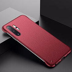 Coque Plastique Rigide Etui Housse Mat P01 pour Samsung Galaxy Note 10 Plus 5G Rouge