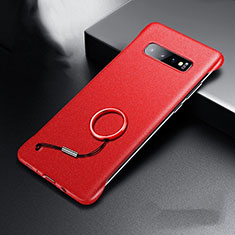 Coque Plastique Rigide Etui Housse Mat P01 pour Samsung Galaxy S10 Plus Rouge