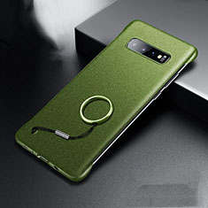 Coque Plastique Rigide Etui Housse Mat P01 pour Samsung Galaxy S10 Plus Vert
