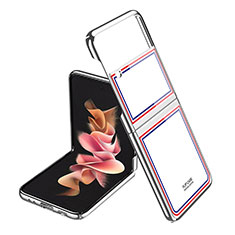Coque Plastique Rigide Etui Housse Mat P01 pour Samsung Galaxy Z Flip3 5G Blanc