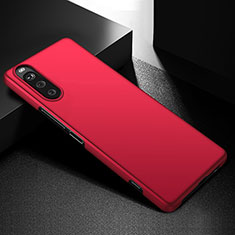 Coque Plastique Rigide Etui Housse Mat P01 pour Sony Xperia 10 III Lite Rouge