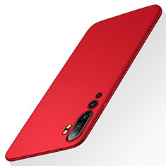 Coque Plastique Rigide Etui Housse Mat P01 pour Xiaomi Mi Note 10 Pro Rouge