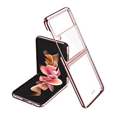 Coque Plastique Rigide Etui Housse Mat P02 pour Samsung Galaxy Z Flip3 5G Or Rose