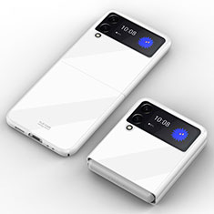 Coque Plastique Rigide Etui Housse Mat P03 pour Samsung Galaxy Z Flip3 5G Blanc