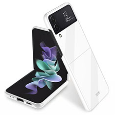 Coque Plastique Rigide Etui Housse Mat P03 pour Samsung Galaxy Z Flip4 5G Blanc