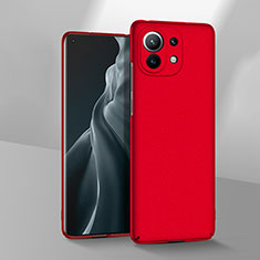 Coque Plastique Rigide Etui Housse Mat P03 pour Xiaomi Mi 11 Lite 5G NE Rouge
