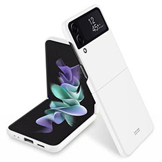 Coque Plastique Rigide Etui Housse Mat P04 pour Samsung Galaxy Z Flip4 5G Blanc