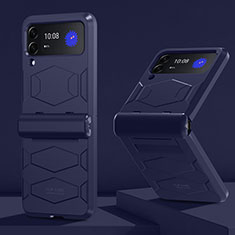 Coque Plastique Rigide Etui Housse Mat P08 pour Samsung Galaxy Z Flip3 5G Bleu