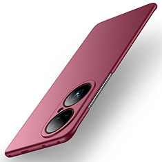 Coque Plastique Rigide Etui Housse Mat pour Huawei P50 Pro Rouge