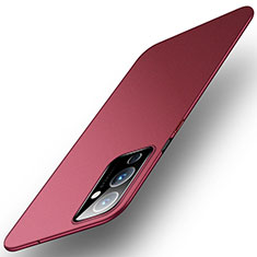 Coque Plastique Rigide Etui Housse Mat pour OnePlus 9 5G Rouge
