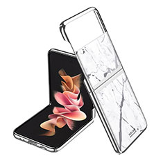 Coque Plastique Rigide Etui Housse Mat pour Samsung Galaxy Z Flip3 5G Blanc
