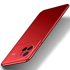 Coque Plastique Rigide Etui Housse Mat pour Vivo X80 5G Rouge