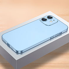 Coque Plastique Rigide Etui Housse Mat QC1 pour Apple iPhone 12 Bleu Ciel