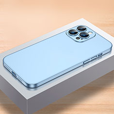 Coque Plastique Rigide Etui Housse Mat QC1 pour Apple iPhone 13 Pro Bleu Ciel