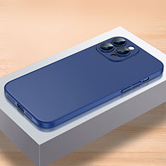 Coque Plastique Rigide Etui Housse Mat QC1 pour Apple iPhone 15 Pro Max Bleu