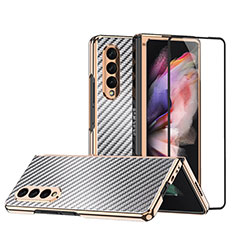 Coque Plastique Rigide Etui Housse Mat R05 pour Samsung Galaxy Z Fold3 5G Argent