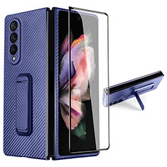 Coque Plastique Rigide Etui Housse Mat R06 pour Samsung Galaxy Z Fold3 5G Bleu