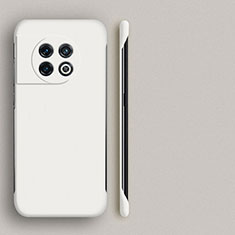 Coque Plastique Rigide Etui Housse Mat Sans Cadre P01 pour OnePlus 11 5G Blanc