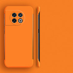 Coque Plastique Rigide Etui Housse Mat Sans Cadre P01 pour OnePlus 11 5G Orange