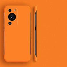Coque Plastique Rigide Etui Housse Mat Sans Cadre pour Huawei P60 Pro Orange