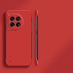 Coque Plastique Rigide Etui Housse Mat Sans Cadre pour OnePlus 12R 5G Rouge